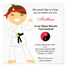 Karate scherzt Turnier Individuelle Einladung