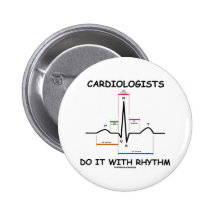 Kardiologen tun es mit Rhythmus (ECG/EKG) Anstecknadel