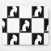 Karierte Miezekatze Mousepad
