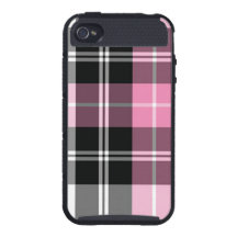Kariertes rosa trendy glattes hülle fürs iPhone 4