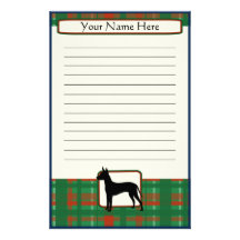 Kariertes WeihnachtenXoloitzcuintli Briefpapier Individuelles Druckpapier