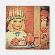 Karin Lucia und das Weihnachten Nisse Kühlschrankmagnet