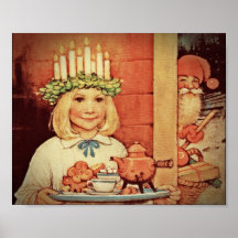 Karin Lucia und das Weihnachten Nisse Plakatdruck