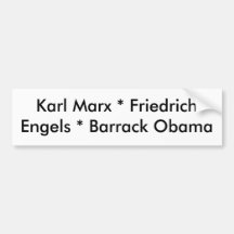 Karl Marx * Friedrich Engels * Kaserne Obama Auto Sticker