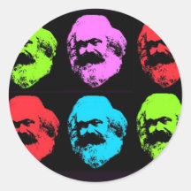 Karl- Marxcollage Runder Sticker