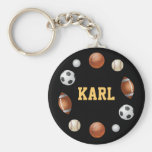 Karl-Welt des Sports Keychain - Schwarzes Schlüsselband