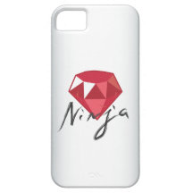 Karminroter Ninja Edelstein-Aussenseiter iPhone 5  iPhone 5 Etui