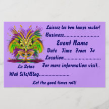 Karneval 5,5" x 8,5" Landschaft sieht bitte Anmerk Individuelle Flyer