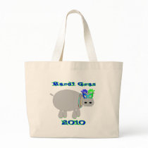 Karneval-Flusspferd mit Maske u. Perlen-T-Shirts u