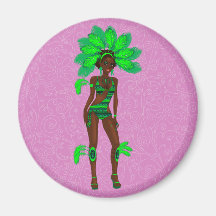 Karneval grünes girl.ai magnete