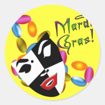 Karneval-Masken-Kleid und Geschenke! Runde Aufkleber