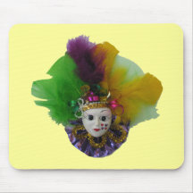 Karneval-Masken-lila Locken Mousepads