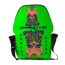 Karneval-Maskerade-Komödien-Drama-Ansicht-Andeutun Kurier Taschen
