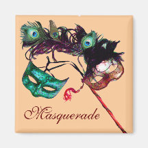 KARNEVAL-MASKERADE-PARTY KÜHLSCHRANKMAGNET