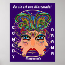 Karneval Masq Komödien-Drama-Ansicht-Andeutungen P Plakatdrucke