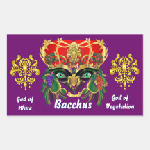 Karneval-Mythologiebacchus-Ansicht deutet bitte an Rechrteckaufkleber
