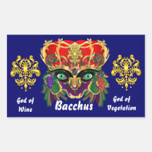 Karneval-Mythologiebacchus-Ansicht deutet bitte an Rechrteckaufkleber