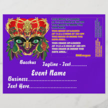 Karneval-Mythologiebacchus-Ansicht deutet bitte an Flyer Druck