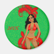 Karneval rotes girl.ai magnete
