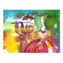 KARNEVALS-NACHT/venezianische Maskerade, Tanzmusik Postkarte