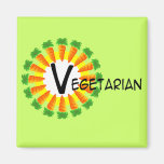 Karotten-Kreissun-Vegetarier Magnete