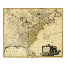Karte 1784 des USA durch Faden Fotografien