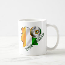 Karte der Elfenbeinküste-Fußballliebhabergeschenke Tasse