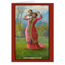 Karte der Mutter-u. Baby-Vintage viktorianische Mu