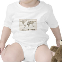 Karte der Weltkarte von den alten Postkarten Tshirt