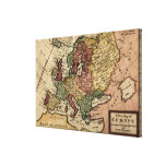 Karte des Antiquarian-1721 von Europa durch Herman Galerie Gefaltete Leinwand