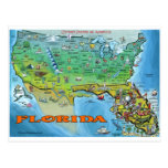 Karte Floridas USA Postkarte