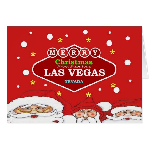Karte frohe Weihnachten VEGAS SANKT