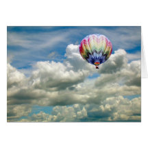 Karte - Heißluftballon im Flug