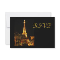 Karte Las Vegas-Eiffelturm-RSVP Personalisierte Einladungskarte
