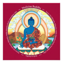 KARTE Medizin Buddha - mit Umschlag Ankündigungskarte