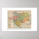 Karte Österreichs Ungarn 1911 Posterdrucke