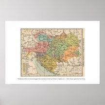 Karte Österreichs Ungarn 1911 Posterdrucke