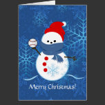 Karte - Schneemann-Baseball karten