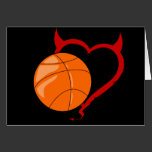 Karte - teuflischer Herz-Basketball karten