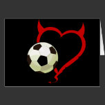Karte - teuflischer Herz-Fußball karten