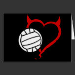 Karte - teuflischer Herz-Volleyball karten