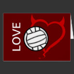 Karte - teuflischer Herz-Volleyball karten