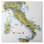 Karte von Italien Fliese
