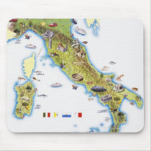 Karte von Italien Mauspad
