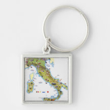 Karte von Italien Schlüsselanhänger