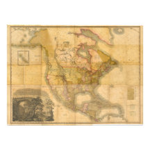 Karte von Nordamerika durch Henry Schenck Tanner 1 Kunst Foto