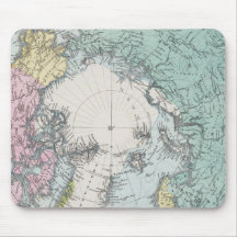 Karte von polaren Meeren Mousepads