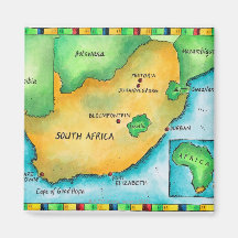 Karte von Südafrika Kühlschrankmagnete