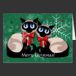 Karte - Weihnachtssiamesische Katzen karten