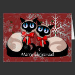 Karte - Weihnachtssiamesische Katzen karten